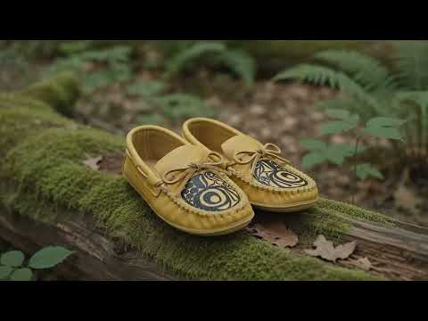 Spirit Moccasins with Frog 