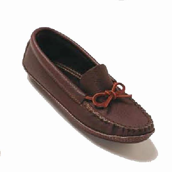 Men's Burgundy Leather Moccasins With Double Padded Sole